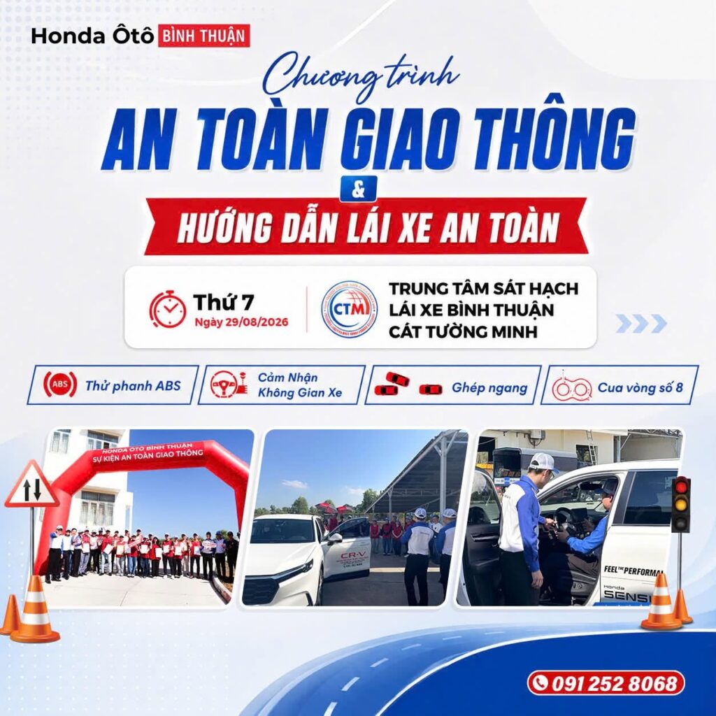 Vững Tay Lái – An Tâm Trên Mọi Hành Trình | Chương Trình Hướng Dẫn Lái Xe An Toàn Honda Ôtô Bình Thuận