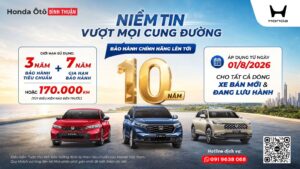 Honda bảo hành chính hãng lên tới 10 năm – Quyền lợi mới cho khách hàng ô tô