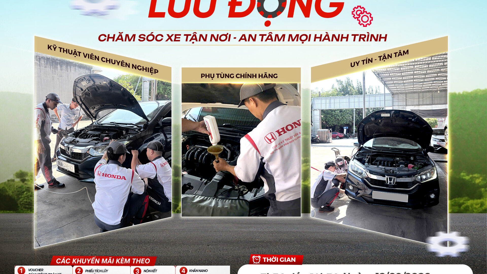 HONDA Ô TÔ BÌNH THUẬN TRIỂN KHAI CHƯƠNG TRÌNH BẢO DƯỠNG LƯU ĐỘNG TẠI TÁNH LINH NGÀY 12/09/2026