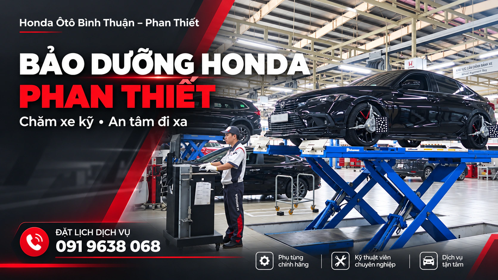 Bảo dưỡng Ô tô Honda Bình Thuận Phan Thiết