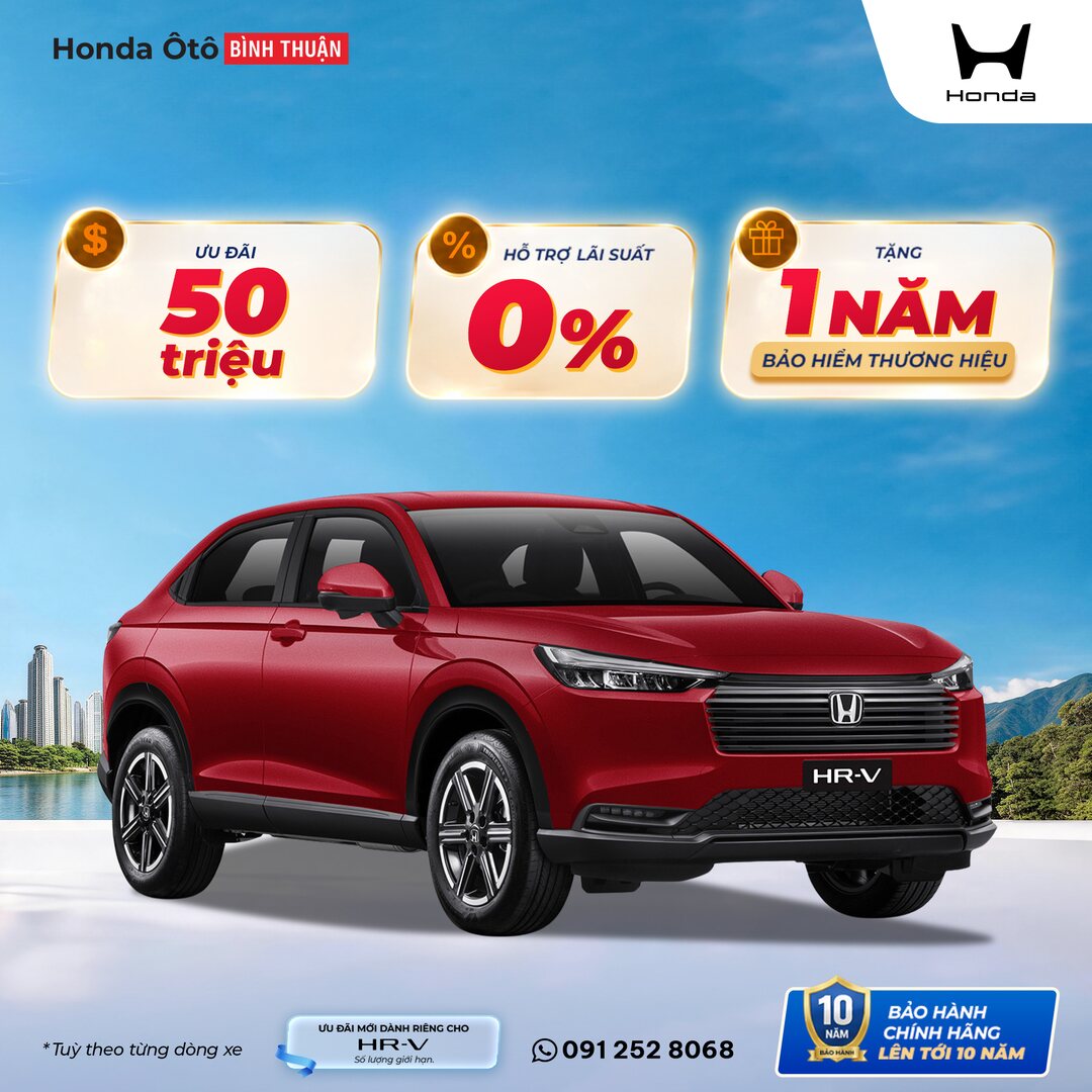 Ưu đãi Honda HR-V Bản L & G tháng 10/2026