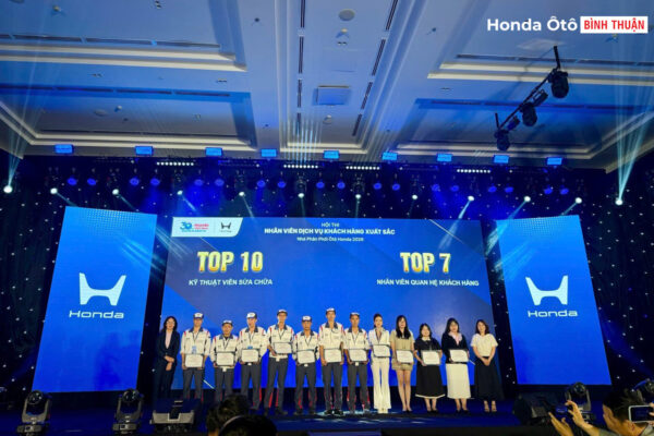Honda Ô tô Bình Thuận vinh dự lọt Top 10 hạng mục Kỹ thuật viên sửa chữa