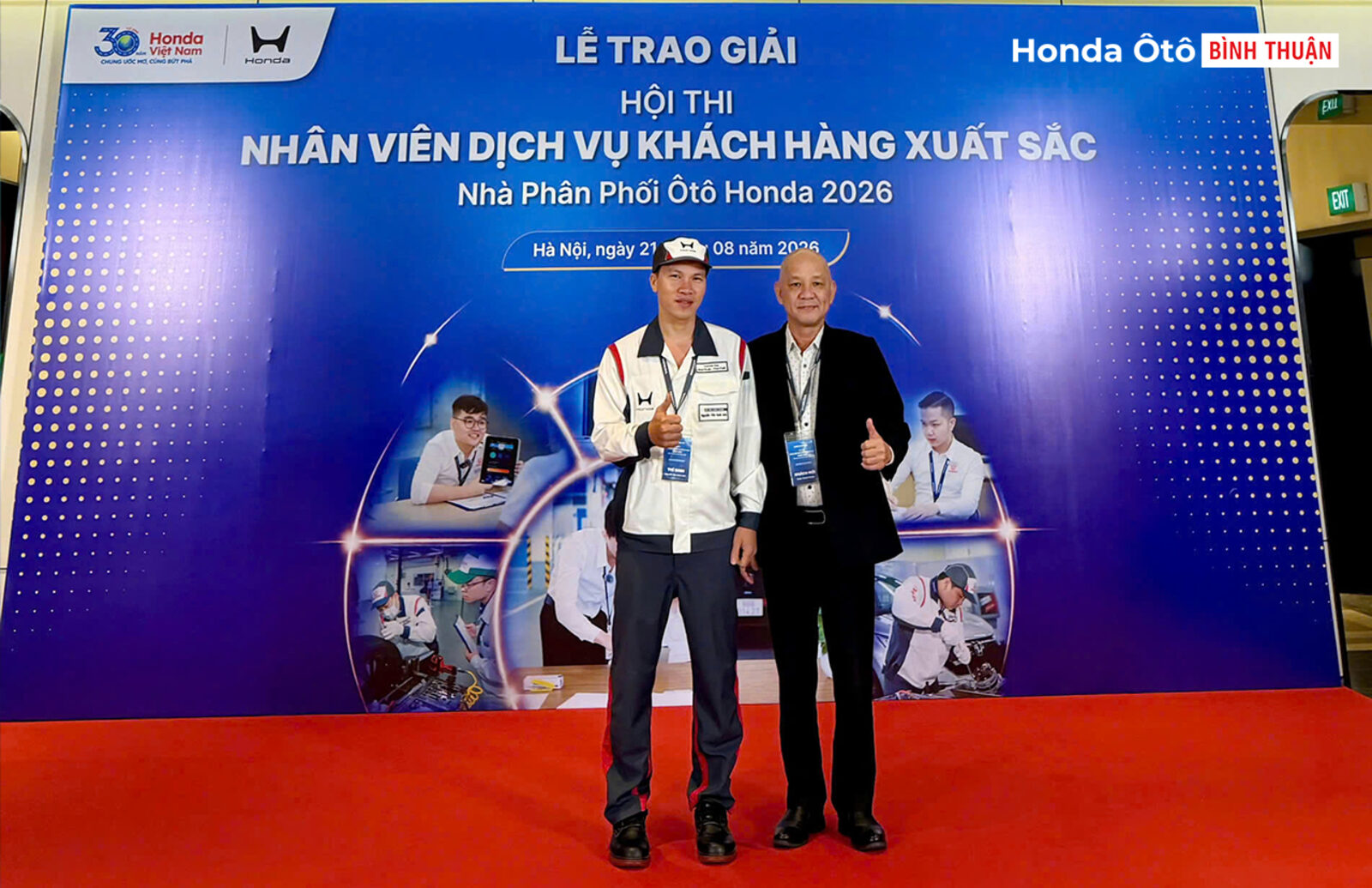Đại diện Honda Ô tô Bình Thuận tại Lễ trao giải Hội thi Nhân viên dịch vụ khách hàng xuất sắc 2026