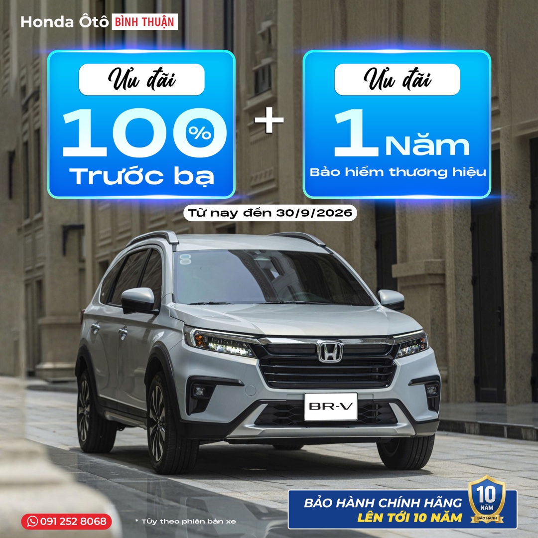 Ưu đãi Honda BR-V tháng 9/2026